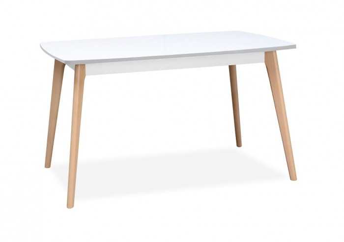Jedálenský stôl Endever - 130x76x85 cm (biela