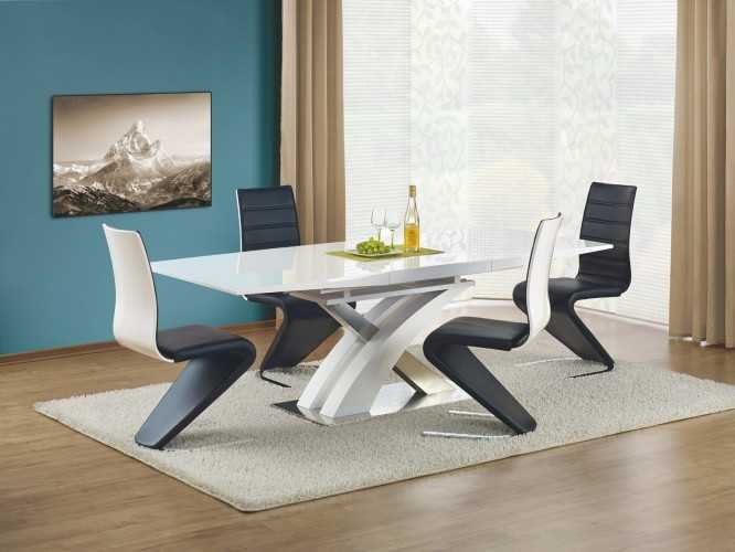 Jedálenský stôl Sandor rozkladací 160-220x90 cm (biely lak)