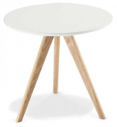 Konferenčný stolík Porir - 48x45x48 cm (biela