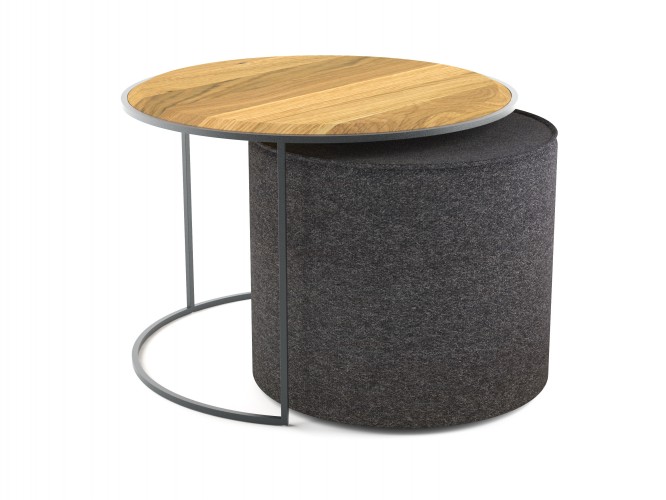 Konferenčný stolík s taburetom Modern (hnedá