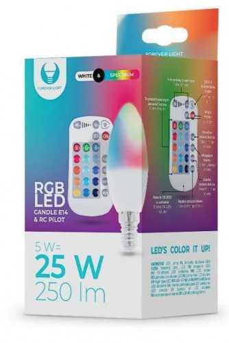 LED žiarovka Forever E14 C37 5W 250l s diaľkovým ovládaním