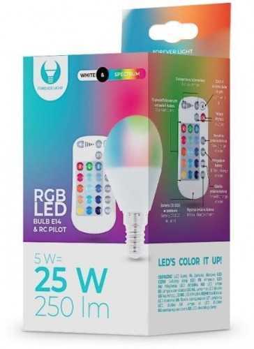 LED žiarovka Forever E14 G45 5W 250l s diaľkovým ovládaním