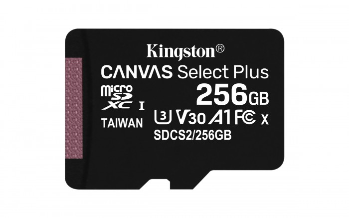 Micro SDXC karta Kingston Canvas 256GB (SDCS2/256GBSP)