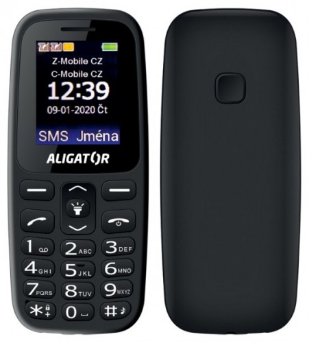 Tlačidlový telefón Aligator A220 čierny