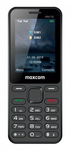 Tlačidlový telefón Maxcom Classic Banana