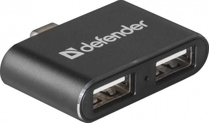 USB 2.0 hub Defender Quadro Dual (83207)