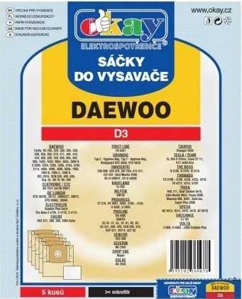 Vrecká do vysávača Daewoo D3