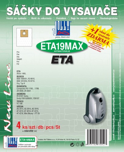 Vrecká do vysávača Eta ETA 19 MAX