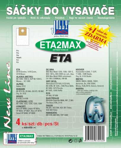 Vrecká do vysávača Eta ETA 2 MAX