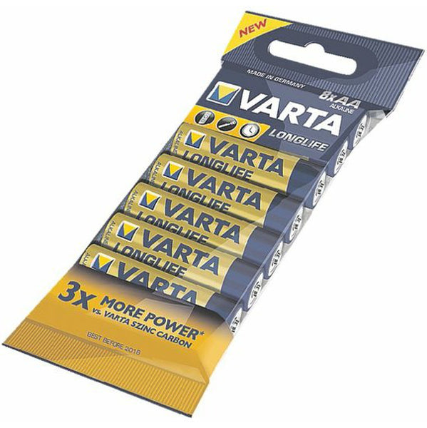 Alkalické batérie Varta longlife AA 8 ks