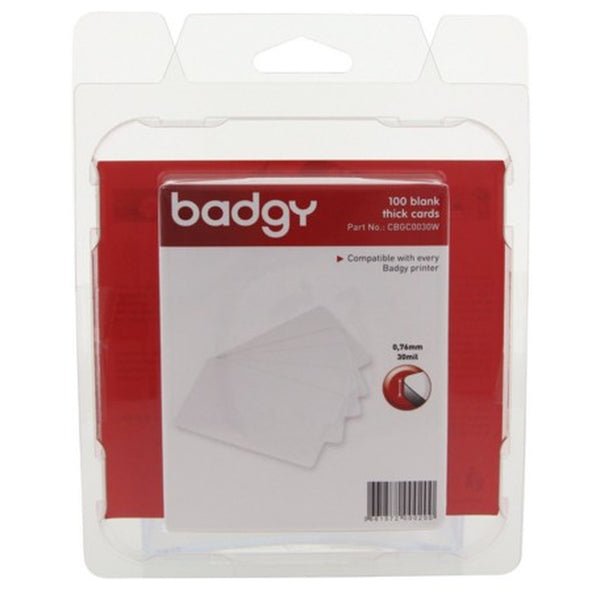 BADGY PVC Cards x100 - Thick (30mil - 0