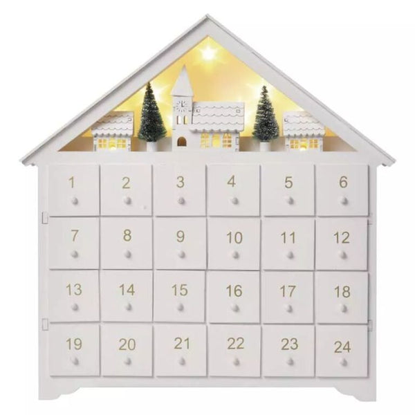 Drevený LED adventný kalendár Emos DCWW02