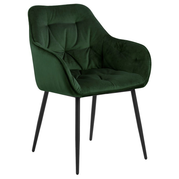 Jedálenská stolička Bora zelená