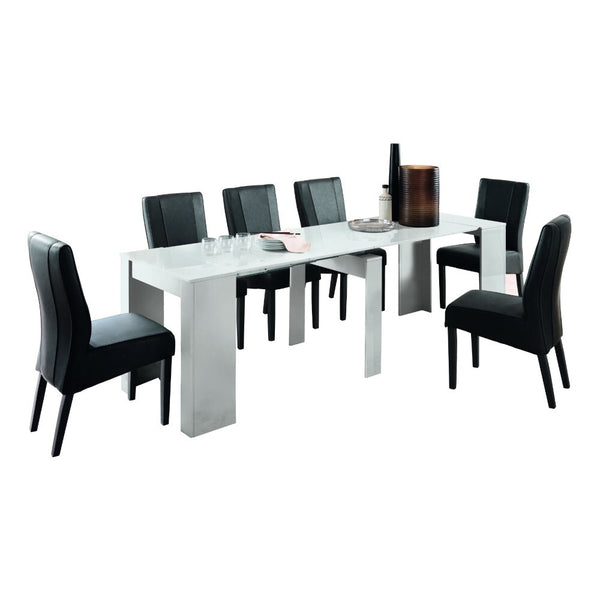 Jedálenský stôl Marcus rozkladací 79-252x78x79 cm (biela)