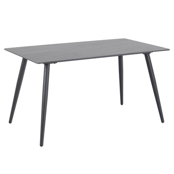 Jedálenský stôl Naas 140x75x80 cm (čierna)