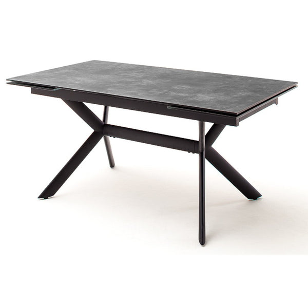 Jedálenský stôl Reece rozkladací 160-240x76x90 cm (čierna)