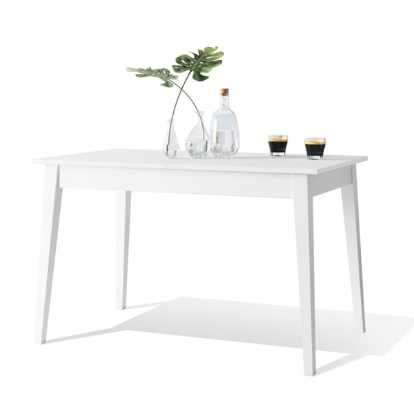 Jedálenský stôl Tizzo rozkladací 120-160x76x73 cm (biela)