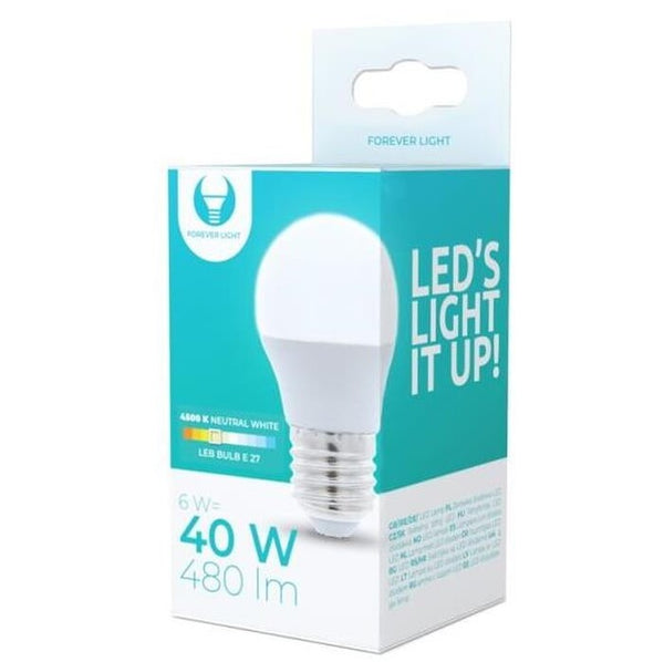 LED žiarovka Forever E27 G45 6W 230V 4500K 480L neutrálna biela