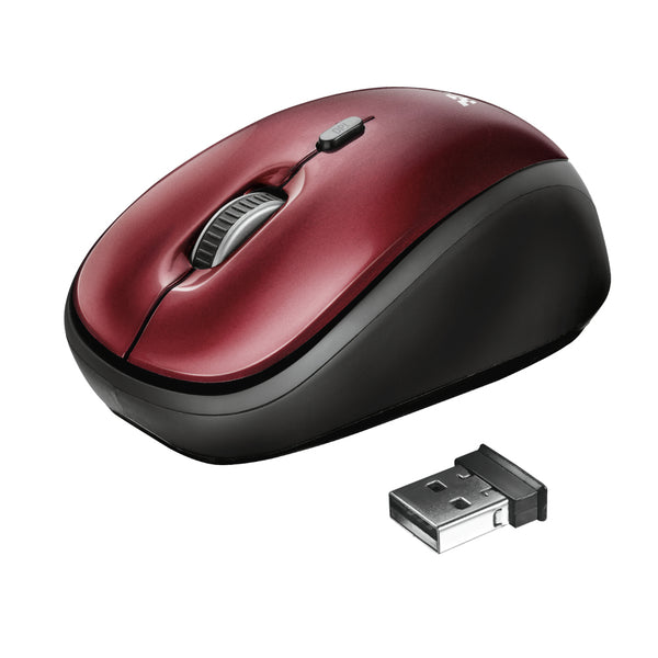 Myš Trust Yvi Wireless Mouse USB-červená (19522)