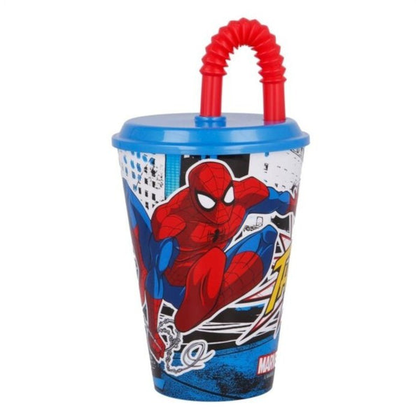 Plastový kelímok so slamkou Marvel Spiderman