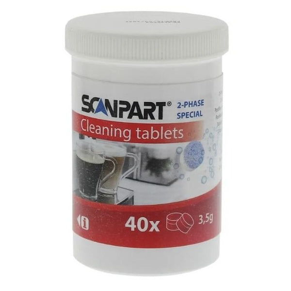 Špeciálne dvojfázové čistiace tablety pre kávovary Scanpart