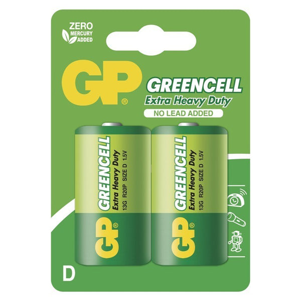 Zinkové batérie GP Greencell D (R20)