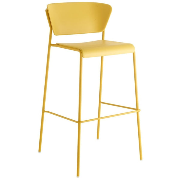 Plastová barová stolička Lilly žltá