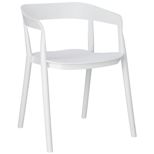 Plastová jedálenská stolička Birdie biela