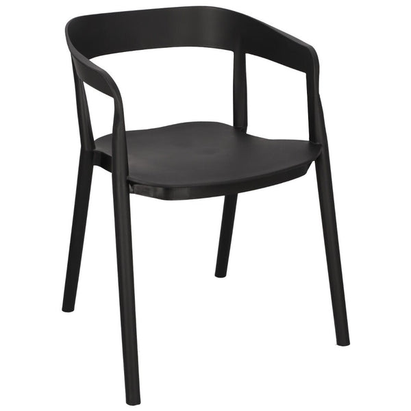 Plastová jedálenská stolička Birdie čierna