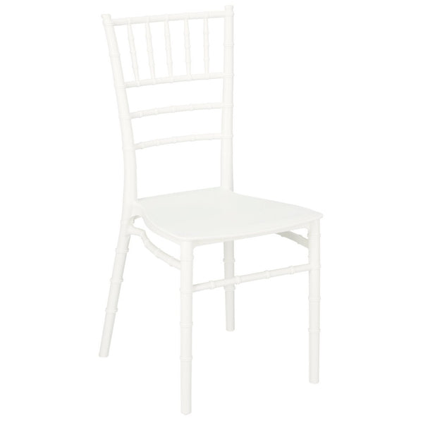 Plastová jedálenská stolička Chiara biela