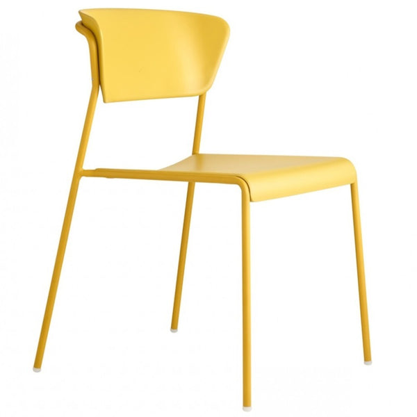 Plastová jedálenská stolička Lilly žltá