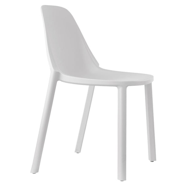Plastová jedálenská stolička Pera biela