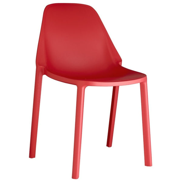 Plastová jedálenská stolička Pera červená