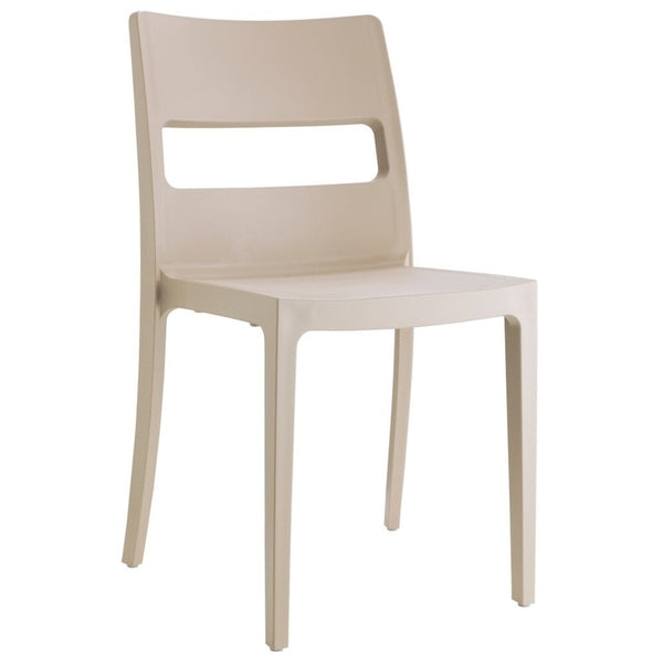 Plastová jedálenská stolička Serena béžová