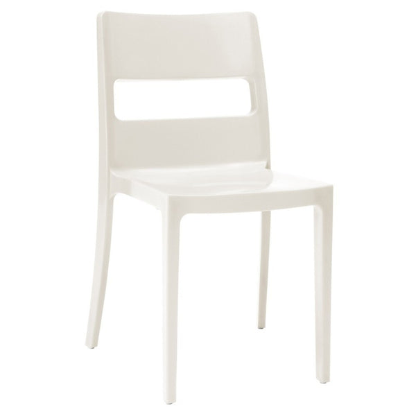 Plastová jedálenská stolička Serena biela