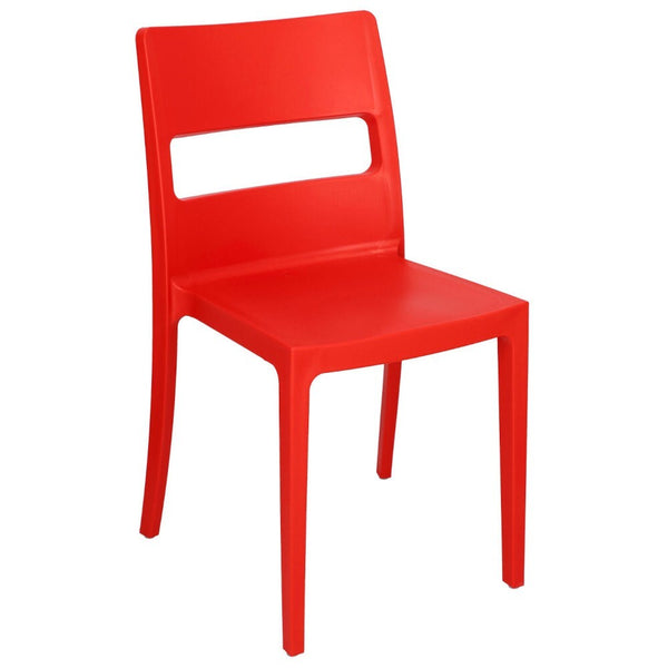 Plastová jedálenská stolička Serena červená
