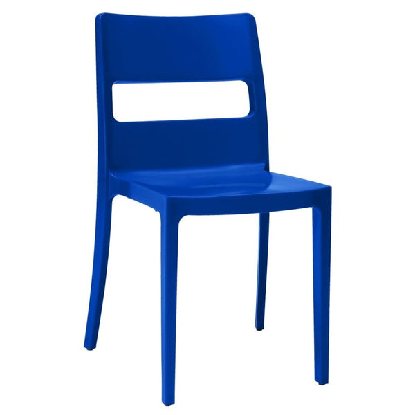Plastová jedálenská stolička Serena modrá