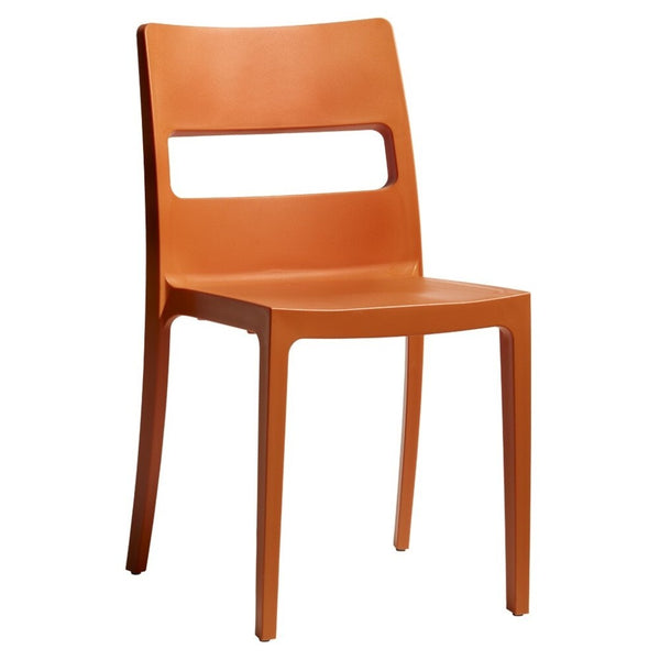 Plastová jedálenská stolička Serena oranžová