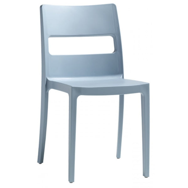 Plastová jedálenská stolička Serena svetlo modrá