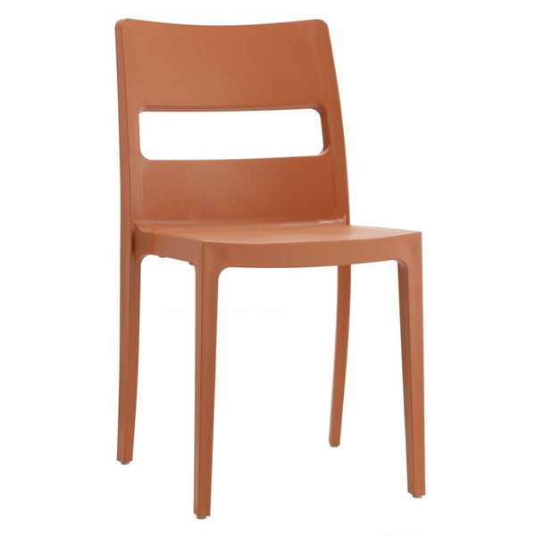 Plastová jedálenská stolička Serena terakota