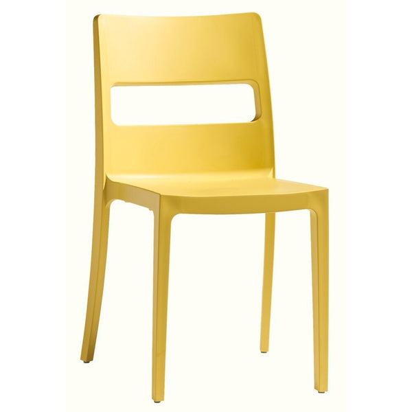 Plastová jedálenská stolička Serena žltá