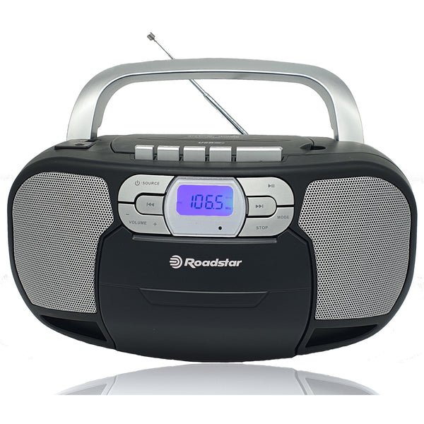 Prenosný stereo rádiomagnetofón Roadstar RCR-4635UMPBK
