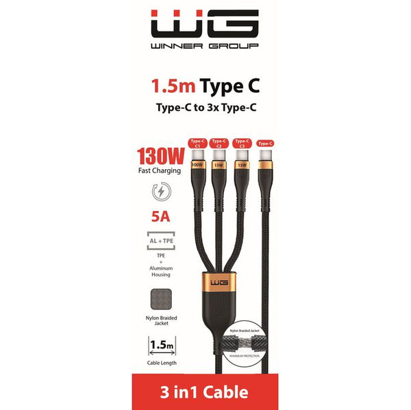 3v1 kábel USB-C na 3x USB-C